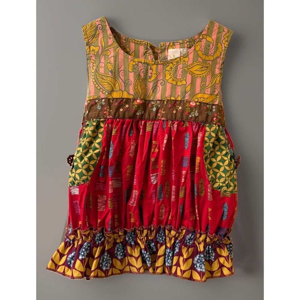 Matilda Jane Jester Red Shasta Top Girls 4 Paint by Numbers Bubble Shirt Tunic